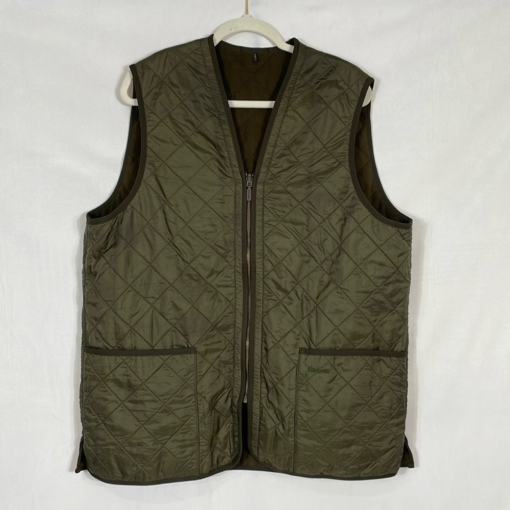 Barbour Khaki Quilted Men's Vest